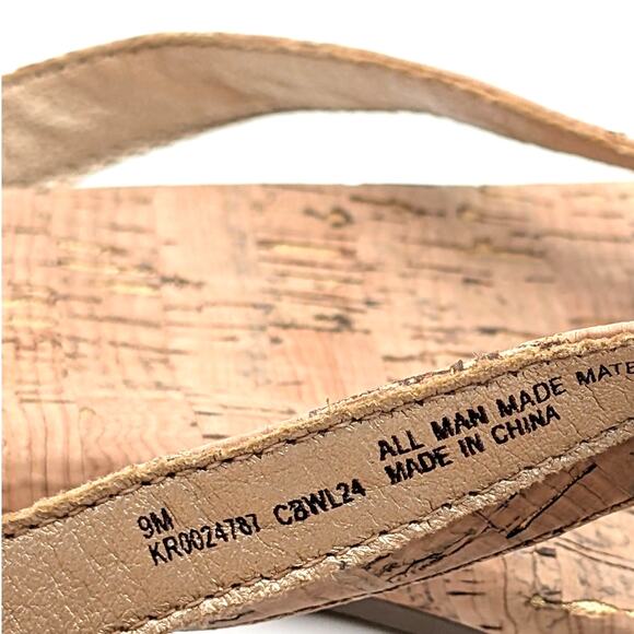 Korks Winnie Flip Flop Thong Sandals Women's Natural Cork Size US9M EU39.5 - Picture 7 of 11